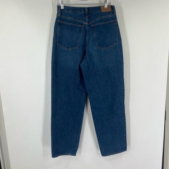 Madewell Baggy Straight Jeans in Dark Worn Indigo Wash - Picture 6 of 10